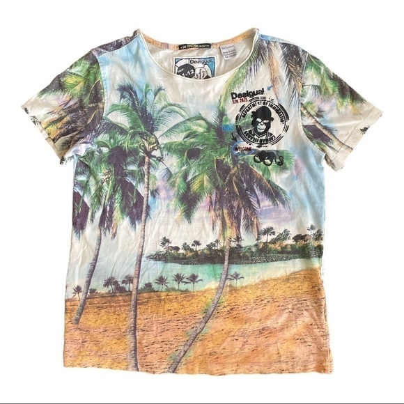 DESIGUAL Hawaiian Style Boy’s t-shirt. Size 12 - Picture 1 of 5